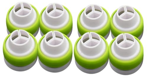 Alipis 8pcs Jumbo Piping Tips Coupler Large Piping Nozzle Coupler for Russian Nozzles Quick Tip Converter for Easy Cake Decorating