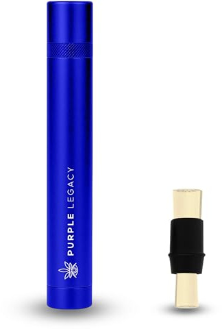 PURPLE LEGACY Tube de rangement hermétique en aluminium – 13,8 cm – Récipient en métal étanche et inodore pour voyage, pilules, petits accessoires et essentiels – Étui portable avec couvercle à vis