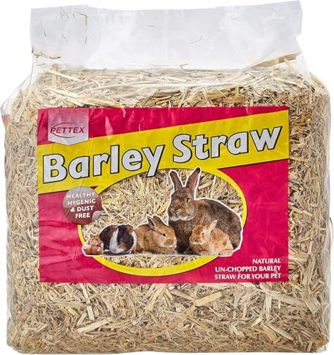 Pettex Compressed Barley Straw 800g - Soft, Dust-Free Bedding for Rabbits & Small Animals - Fresh, Sweet-Smelling