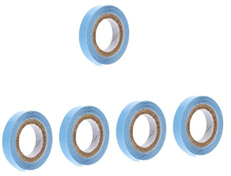 Healvian 5 Rollen Perücke Ersatz Film Band Doppelseitiges Klebeband Aid Kleber Blau
