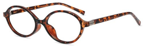 Firmoo Blaulichtfilter Brille ohne Sehstärke Ovale Retro-Brille gegen Kopfschmerzen & Müdigkeit. Blaulicht & UV Schutz für Damen & Herren, kleine Größe