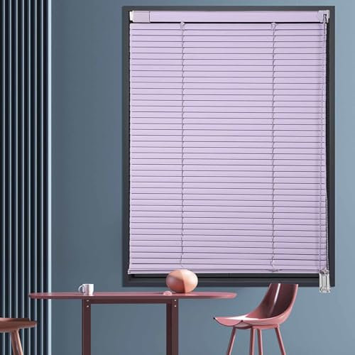 DZHTUF Lila Jalousien, Aluminium Metall Jalousien Für Fenster, 50cm 60cm 70cm 80cm 90cm 105cm Breit, wasserdichte Vorhänge Für Innen, Horizontale Jalousette Mit Beschlägen,W×H-145x100cm/57x39in