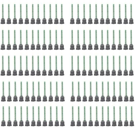 Rfeeuubft 100Pcs Epoxy Adhesive Mixing Nozzle Static Mixing Nozzle MB5-16 Mixing Tube (1:1Ratio) for AB Glue Mixer