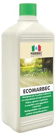 MARBEC ECOMARBEC 1LT Detergente concentrato senza profumo per la pulizia dei pavimenti interni ed esterni.
