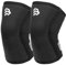 BLOR Ginocchiere 2.0 Black 5 | 7mm Ideali Per Powerlifting In Neopreme | Unisex A Compressione | Sollevamento Pesi | Ottime Per Bodybuilding E Crosstraining (5MM, M)