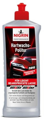 NIGRIN Performance Hartwachs-Politur, reinigt wirksam in nur einem Arbeitsgang, poliert schonend, glättet leichte Kratzer, sorgt für Farbfrische und Tiefenglanz, silber, 500 ml
