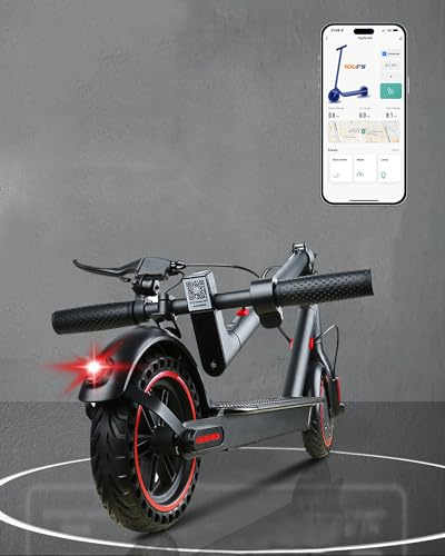 QnQ Trottinettes Électrique Adulte, 8.5 Électrique Trottinette Pliable, Moteur 500W, Batterie 5,2AH, Application, Maximum 25km/h, Portée de 20-25KM, Double Frein, Max 120kg