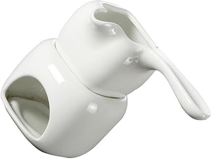 NAMOARLY Keramik Schokoladenschmelzofen 110 Ml Schmelztiegel Mit Ständer Käsetopf Für Fondue Und Dessertküche
