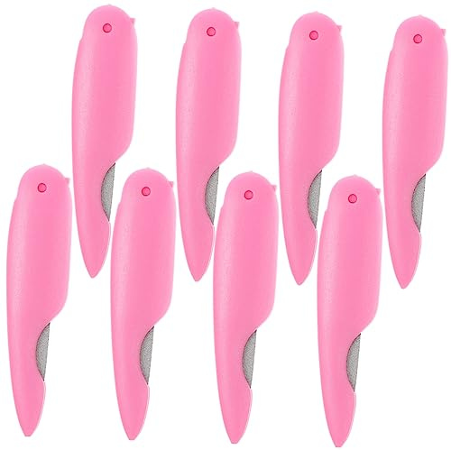 BESTYASH 8 Stück Kleine Faltbare Nagelfeilen aus Metall und Abs Doppelseitige Fingernagelfeile mit Oberfläche zum Schleifen für Maniküre zu Hause und Nagelstudio