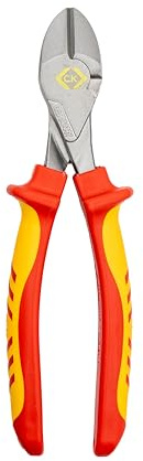 C.K Tools Redline VDE High Leverage Side Cutters for Electricians, 200 mm | Individually Tested to 10,000 V, Cuts 2.5 mm Hard Wire and 4.2 mm Medium-Hard Wire, Made in Germany, for Live Work to 1,000 V