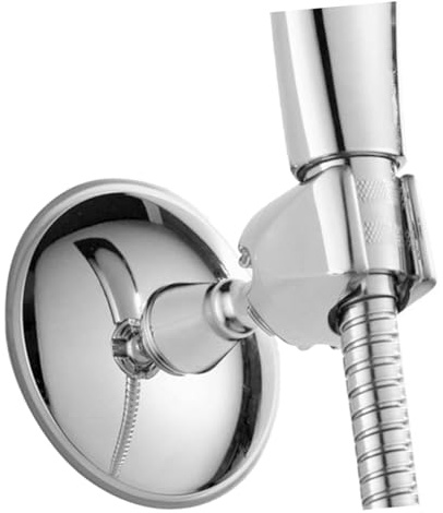 HOMSFOU Support De Pommeau De Douche Mural à Ventouse Réglable Avec Fixation Chrome Pour Salle De Bain Porte-douche à Main Ajustable Sans Perçage Accessoire Compatible Avec Pommeau Et Tuya