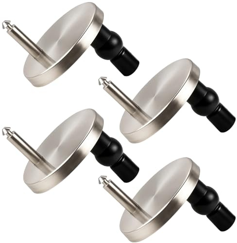 Toilet Fixing Kit, 4 PCS Seat Buffers and D Shape Soft Close Hinges, Quick Release Seat Fixings, Universal Toilet Seat Fittings, 22 x 17 x 4.5 cm