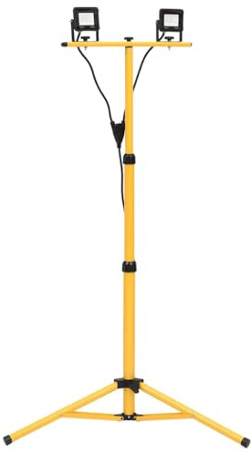 SKM Foco LED con trípode 2x10 W cálido,Casa y jardín,Iluminación,Focos y reflectores,Negro,3.05 kg,149653