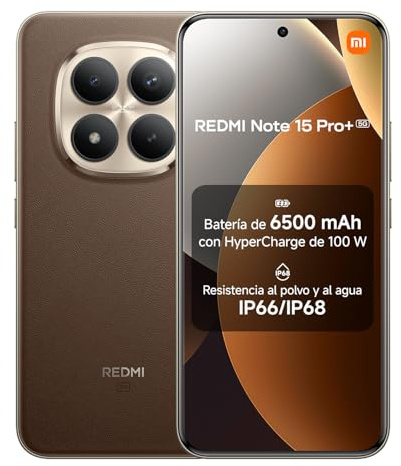 XIAOMI REDMI Note 15 Pro+ 5G Smartphone 8+256GB Café Moca Cámara 200MP | Pantalla AMOLED 6,83 1.5K AMOLED, Snapdragon 7s Gen 4, Hypercharge 100W, Batería de 6500 mAh, IP66/IP68