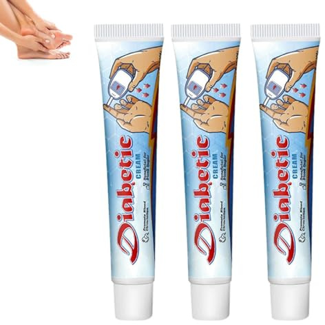 LAOZIK VitaGluco Diabetes-Behandlungscreme, VitaGluco Diabetes Treatment Cream, LAOZIK Hautcremes für die Fußpflege, natürliche Inhaltsstoffe zur Linderung trockener Haut (3pcs)