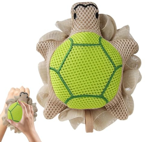 Éponges de bain en luffa doux pour – 15 x 17 cm – Éponges de bain aby – Pouf animal de dessin animé | Éponge de douche amusante, jouet pour, salle de bain, et hygiène des
