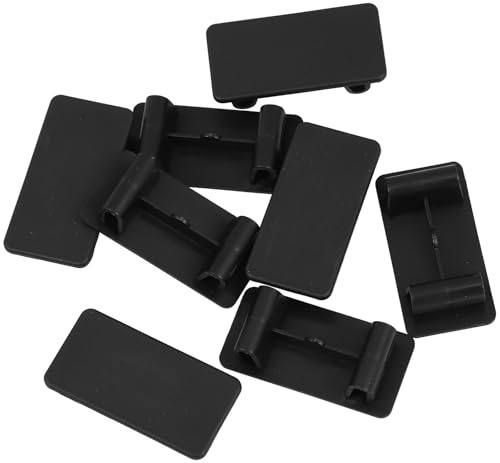 Kichvoe Caches pour Interrupteur à Bascule Abs, 8 Pièces, Plaques de Recouvrement Rectangulaires Noires, Supports Standard pour Panneaux de Commande, Protection Anti-poussière