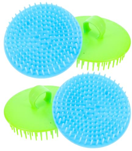 WRITWAA Haarreinigungsbürste und Massagekamm 4 Stück für Kopfhautpflege und Shampoo Anwendung Geeignet für Erwachsene und Tägliche Haarpflege Zufällige Farbe