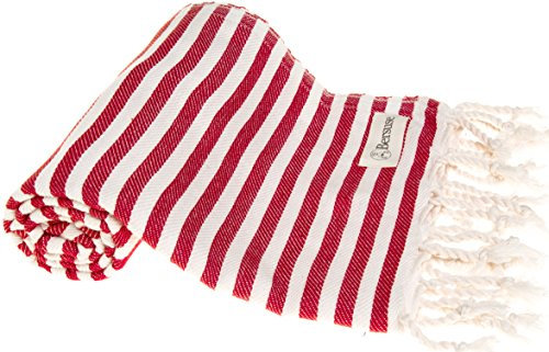Bersuse 100% Baumwolle - Malibu Hamamtuch Pestemal - Rot