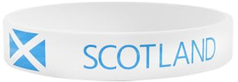 10 x Scotland White World Cup Sports Event Football Country National Flag Silicone Wristbands