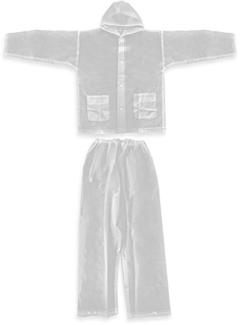 Traje de Lluvia Portátil EVA, Ropa de Lluvia Chubasquero Unisex Transparente Conjunto de Capa de Lluvia+ Pantalones Impermeable para Moto o Ciclismo Acampar Al Aire Libre Senderismo