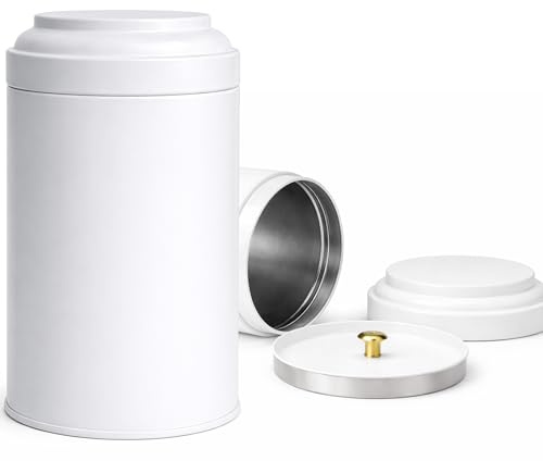 Goodwei Klassisk Teburk i Metall 750 ml – Aromtät Teburk med Innerlock - Ljusskyddad Förvaringsburk för Matcha