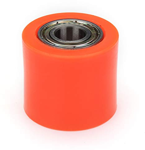 C-FUNN 10mm chaîne Rouleau poulie Curseur tendeur Roue Guide pour Moto Pit Dirt Mini vélo VTT-Orange