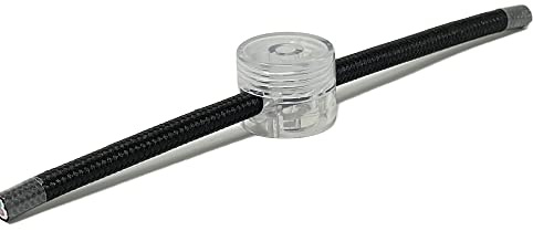 Wand- und Deckenpins - Weiß, Schwarz and Transparent für Textilkabel. 10 Stück. Made in Italy (Transparent)