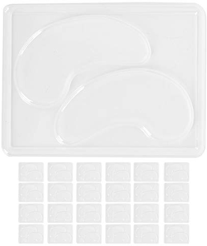 Sonew DIY Augenmasken Form, Eyes Mask, 25pcs Transparent DIY Eye Mask Portable Reusable Eye Mask Patch Tray Plate Set