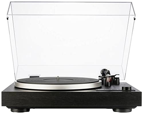 Dual CS 418 HiFi-Plattenspieler, Riemenantrieb, Manueller Vinyl-Plattenspieler mit integriertem Phono-Vorverstärker, DREI Geschwindigkeiten, Abstastsystem Ortofon 2M Red, Schwarz