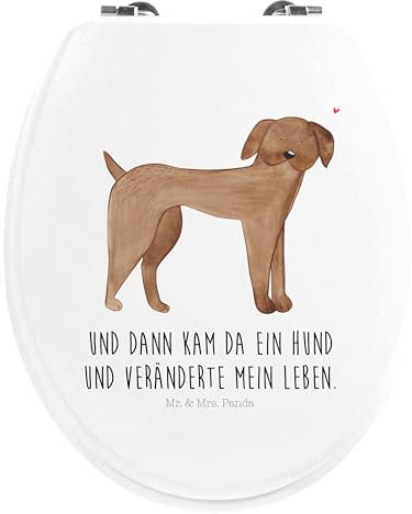 Mr. & Mrs. Panda Motiv WC Sitz Hund Dogge - Geschenk, Great Dane, Klobrille, Klodeckel, Vierbeiner, Herz, Hundebesitzer, Toilettendeckel, WC-Sitz,