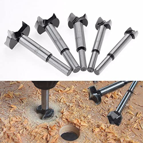 SagaSave 5 Stück 15-35 mm Hartmetall-Forstnerbohrer Lochsägen-Set, Wolframcarbid Holz Lochsäge für Holzbohrungen, Lochscharnier, zementiertes Hartmetallbohren, Senkbohren