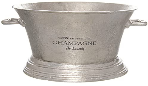 Hill Interiors Pewter Wine Cooler (23cm x 35cm x 48cm) (Antique Silver)