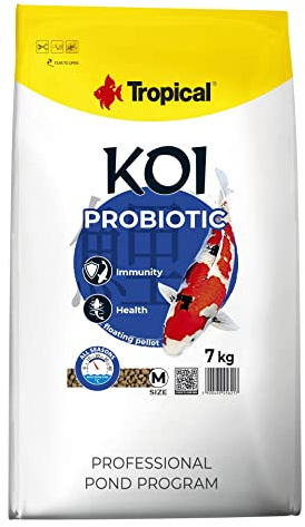 Koi PROBIOTIC Pellet Size M 7kg - Nourriture pour Poissons d'étang sous Forme de granulés flottants