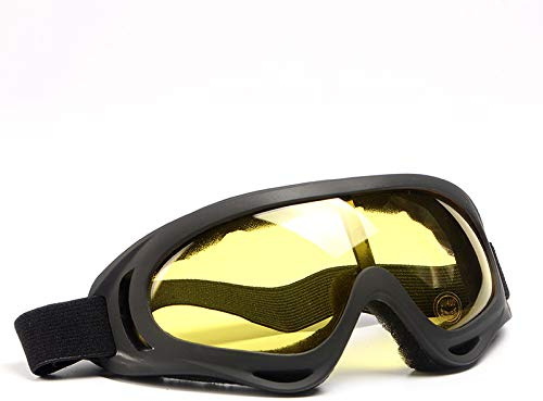 TopHomer Gafas de seguridad con protección UV envolvente sobre gafas, gafas selladas antivaho para laboratorio, soldadura, bricolaje, construcción, esquí, deportes de ciclismo, color amarillo