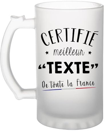 Planetee Chope Personnalisable | Verre à bière Pinte Idée Cadeau à personnaliser Collègue Travail Retraite Remerciement Pot de Départ Anniversaire Noël Secret Santa Femme Homme
