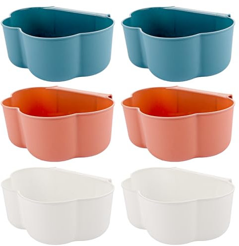 CYEER 6 Stück Auffangschale 22x18x9CM, Wickeltisch Organizer zum Anhängen, Küchenschrank Tür Hängende Abfallbehälter, Waschschüssel Baby für Wickeltisch, Wickeltisch Zubehör