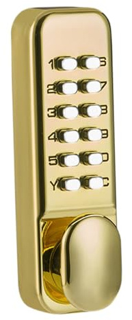 Generic Advanced Digital Door Lock with Handle for Home Security, Gold