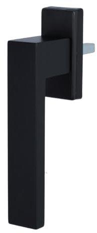 MS Beschläge Design Fenstergriff exklusives Design 45° Rasterung Fensterbeschlag eckig Dreh- Kipp Fensterolive Aluminium Schwarz (eloxiert - matt, ohne)