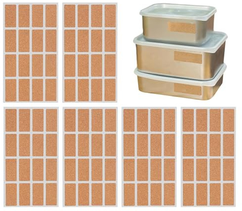 Korkflaschen-Aufkleber – Korkholz-Etiketten-Aufkleber, wasserdicht, entfernbar, Kork-Aufkleber für Küche, Speisekammer, Küche, Speisekammer, Etiketten für Behälter, Gläser, Flaschen, Küche und Zuhause