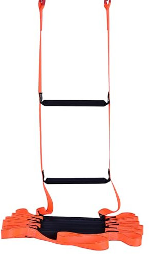 Rope Ladder, Fire Escape Ladder,Emergency Ladder of Deploys Quickly,2 Story Homes Reusable Portable Safety Rope Ladder for Window Balcony Tree House (16.4FT)