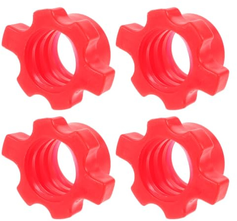 BELLIFFY Barbell Screw Nut Spinlock Collars Dumbbell Nuts for Home Gym Weight Clamps for Barbell Secure Locking Nut Accessories for Workout 4 Pack