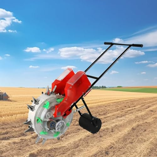 HJDSUDU Hand Seed Spreaders for Lawns, Seed Sower & Fertilizer Applicator, 10/12/14 Mouths Garden Push Seeder Planter, Hand-Push Roller Sowing Machine, for Corn, Soybean, Peanut,14 Holes