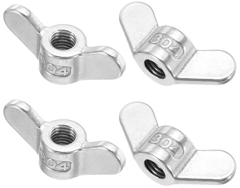PATIKIL 4 Stück Flügelmuttern M12, 304-Edelstahl Schmetterlingsmutter, Handdrehverschlüsse, Twist-Befestigungsteile, glattes Finish, für Reparatur, Herstellung, Ingenieurwesen