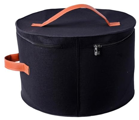 Runde Hutboxen mit Deckel, faltbare Reisehüte, Aufbewahrungsbox, 27,9 x 43,2 cm, staubdicht, dekorativer Hut-Organizer, großes Fassungsvermögen, Schrank-Organizer für Damen und Herren