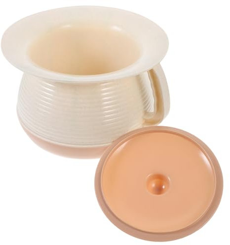 MOLUCKFU Crachoir Urinoir Portable Couvercle Pot De Chambre En Polypropylène Antidérapant Pour Garçon Et Filles Et Adultes, Bassin De Lit Léger Et Réutilisable