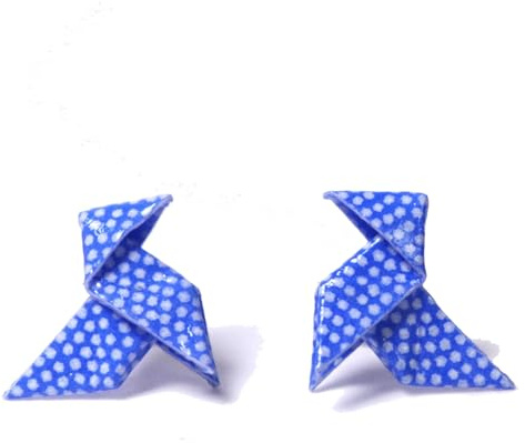 Puces d'oreille cocotte origami