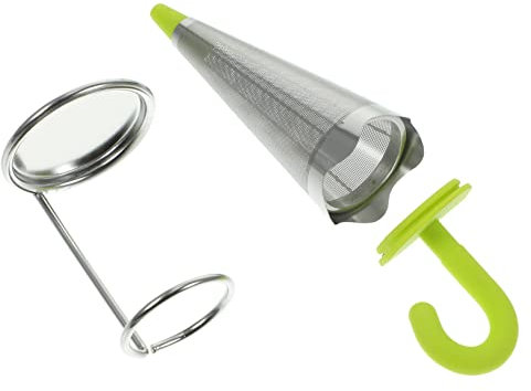 TOPPERFUN Tea Drain Filter Umbrella Shape Design Made of Stainless Steel and Silicone Material for Loose Tea Leaves for Household Ensuring Convenient