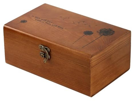 HUWOYG Nähkästchen Nähkästchen aus Holz, Nähkasten, Korb, Leere Box, Muster, Vintage, tragbar for Nähen