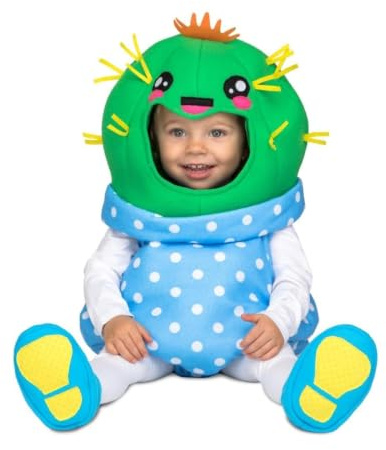 My Other Me Kaktus-Kostüm für Babys, Unisex, blau und grün, mit Anzug, Mütze und Söckchen, Größe 12-24 Monate. Entdecken Sie eine Welt voller Weichheit und Lächeln